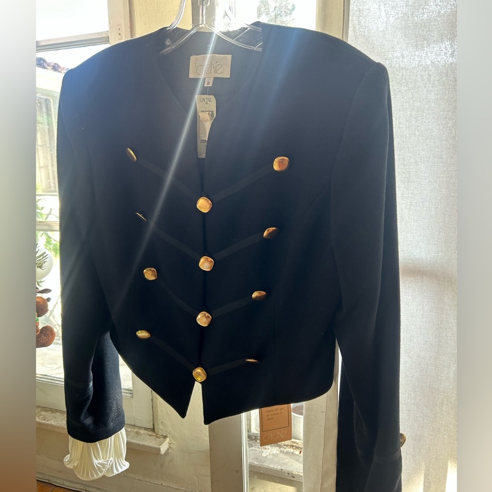 Vintage CACHÉ Military Style Blazer / Crop Jacket